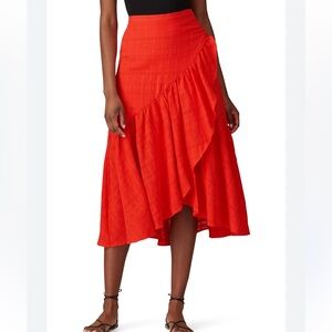 Love Whit by Whitney Port Size Small Asymmetrical Wrap‎ Midi Skirt